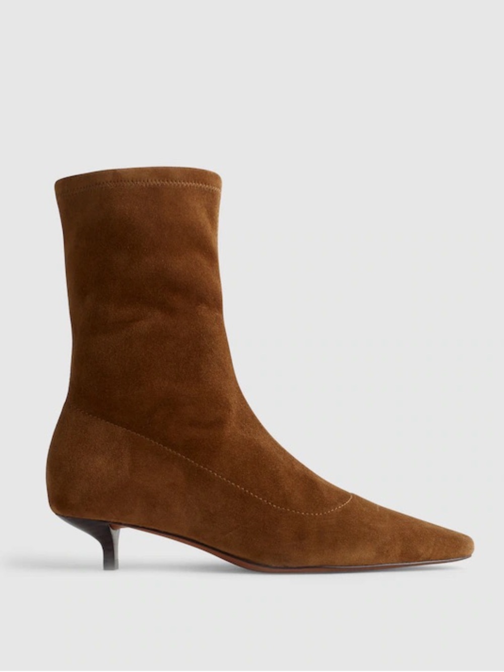 Madewell The Ciel Glove Ankle Boot in Warm Chestnut Brown Size 6.5